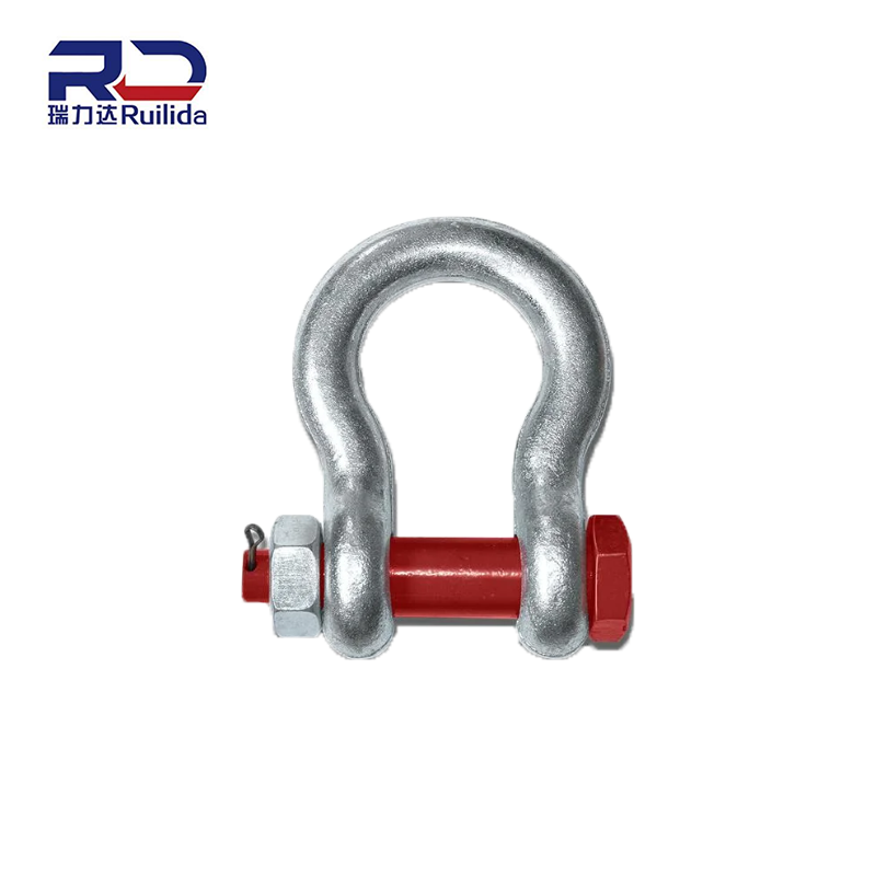 Hot Selling0.03-150t /G209/G210/G2130 Steel Galvanized Bow Shackle Lifting Shackle D Shackle Anchor Shackle